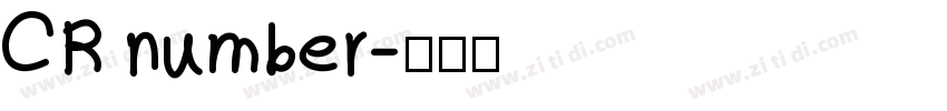 CR number字体转换